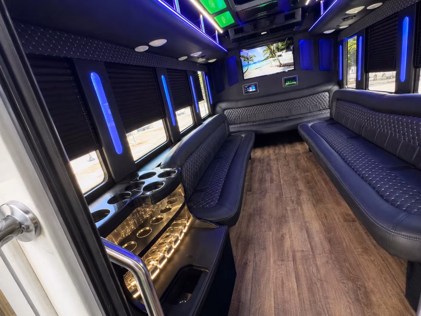 15 Passenger Party Bus Inside