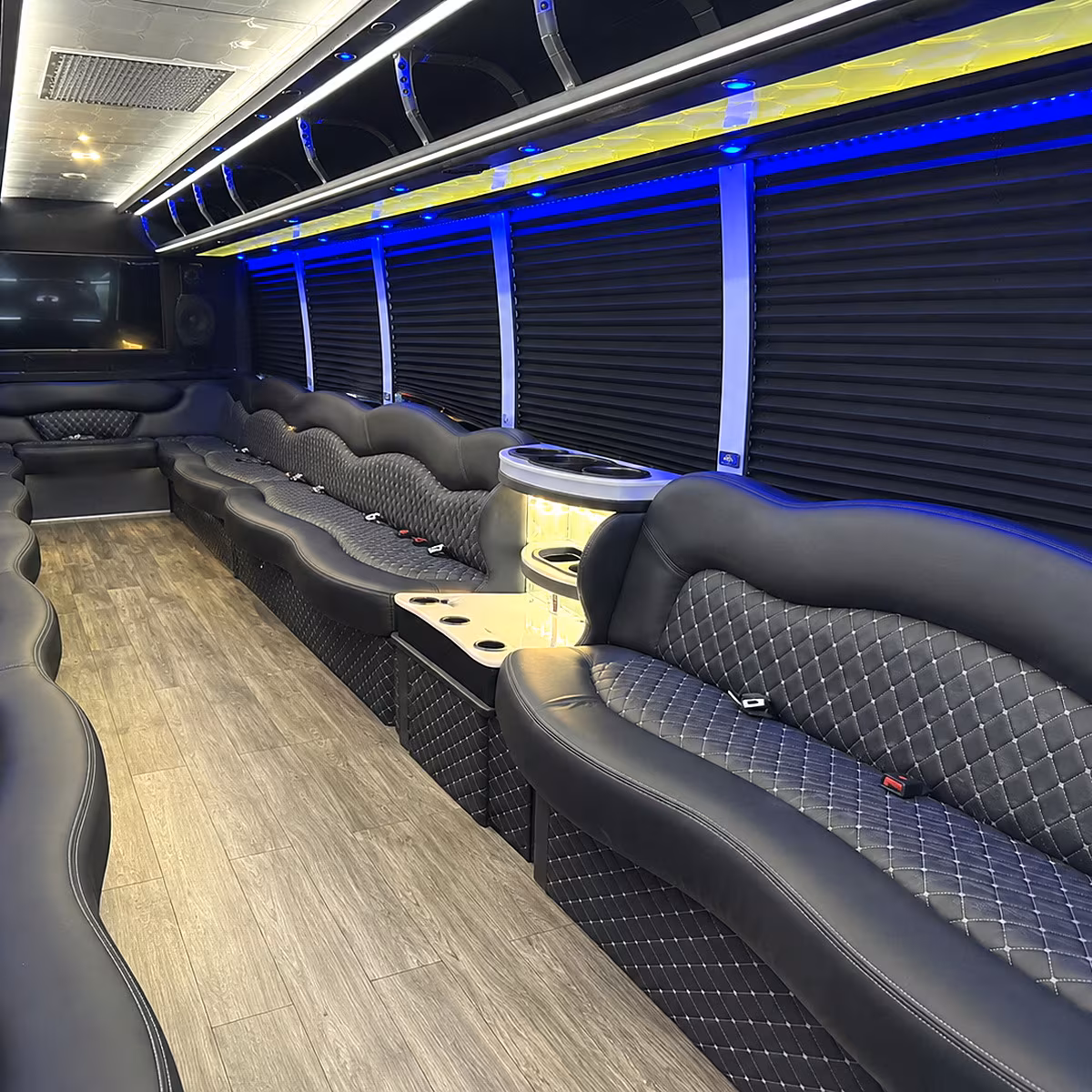 Philadelphia Bachelor & Bachelorette Transportation party bus interior