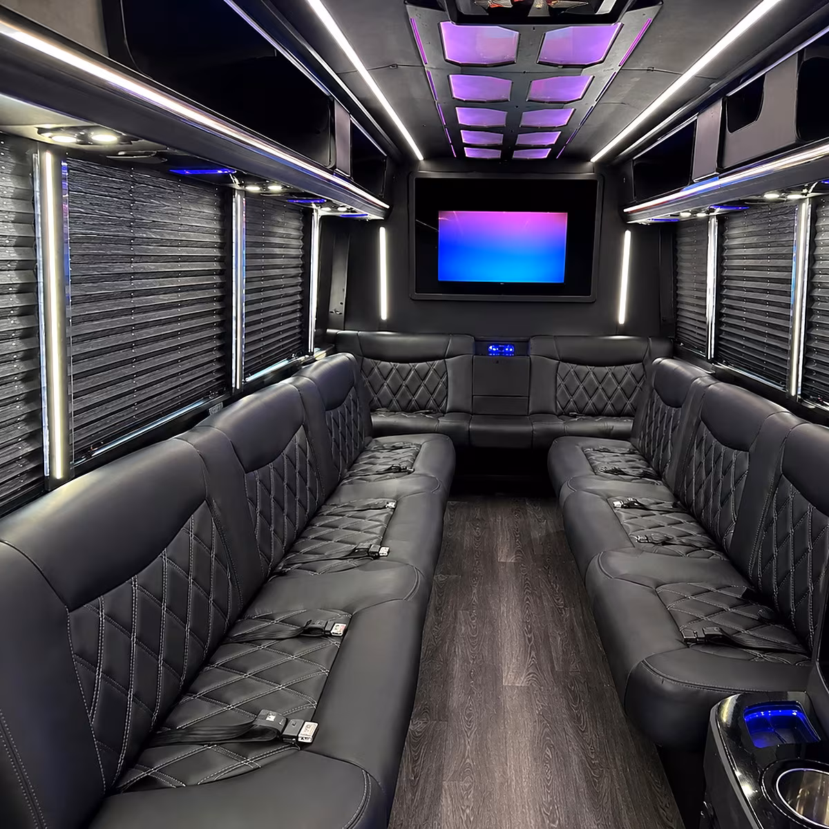 Philadelphia Bachelor & Bachelorette Transportation party bus interior