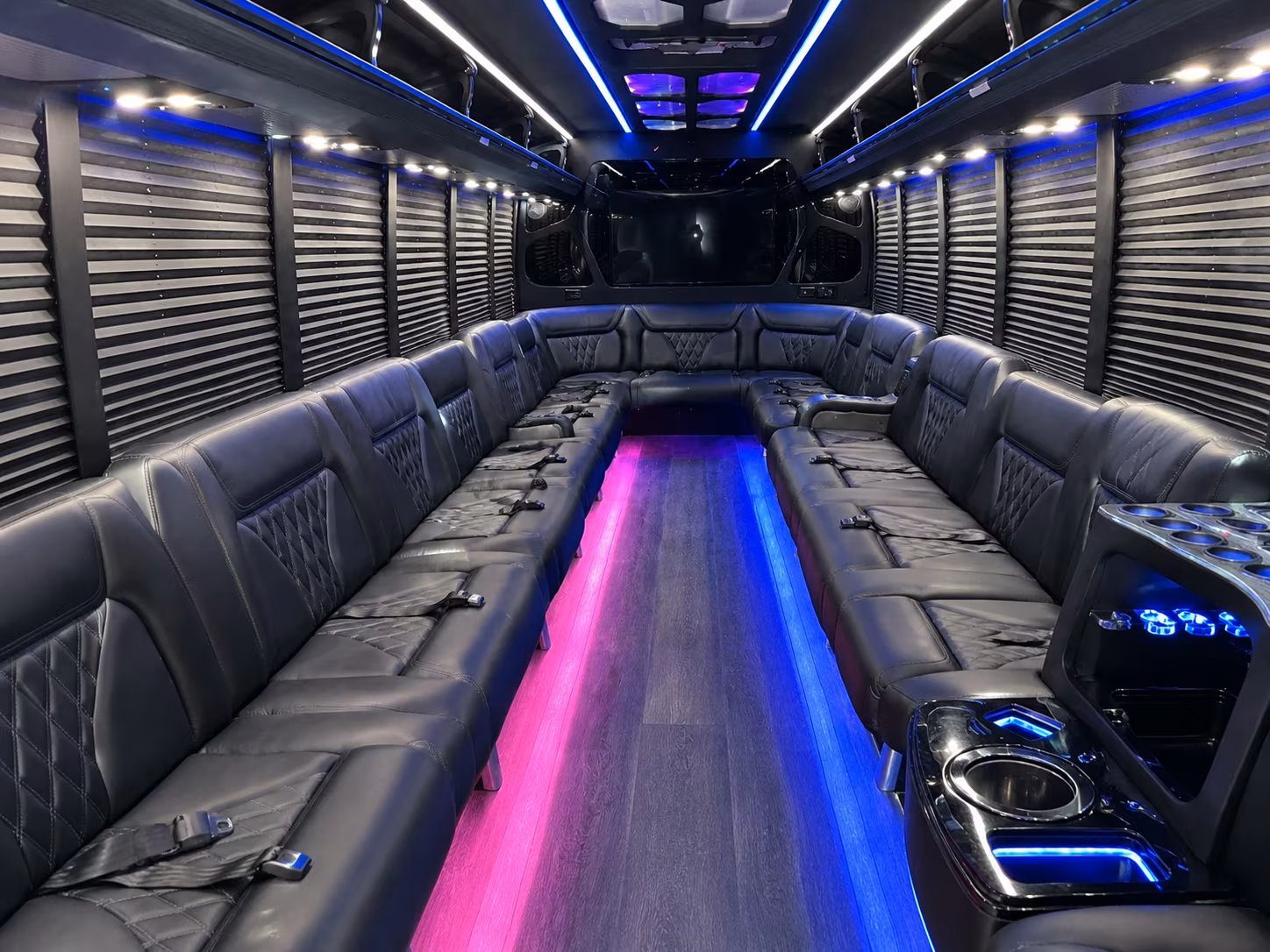 Philadelphia Prom & Homecoming Transportation party bus interior