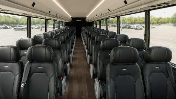 Interior of Charter Bus Company Philadelphia's 35 Passenger Mini Bus in Philadelphia