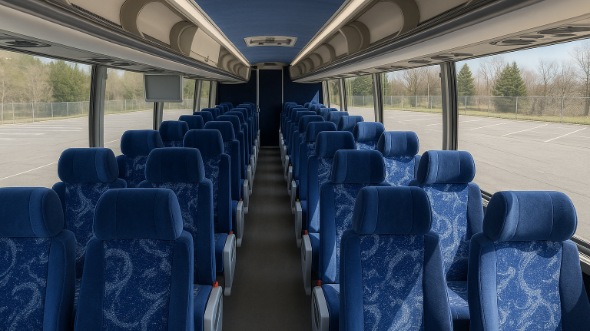 Interior of Charter Bus Company Philadelphia's 44 Passenger Charter Bus in Philadelphia