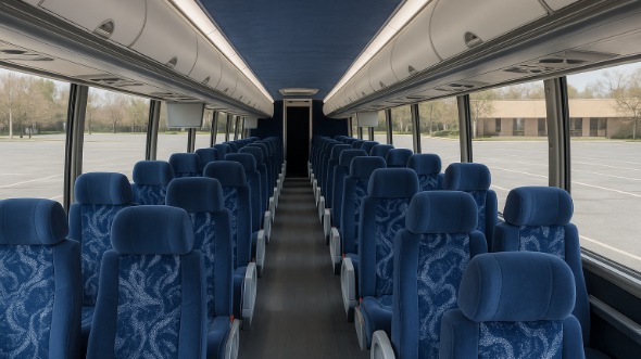 Interior of Charter Bus Company Philadelphia's 51 Passenger Charter Bus in Philadelphia
